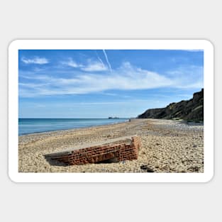 World War Two pillbox on the beach, Norfolk Sticker